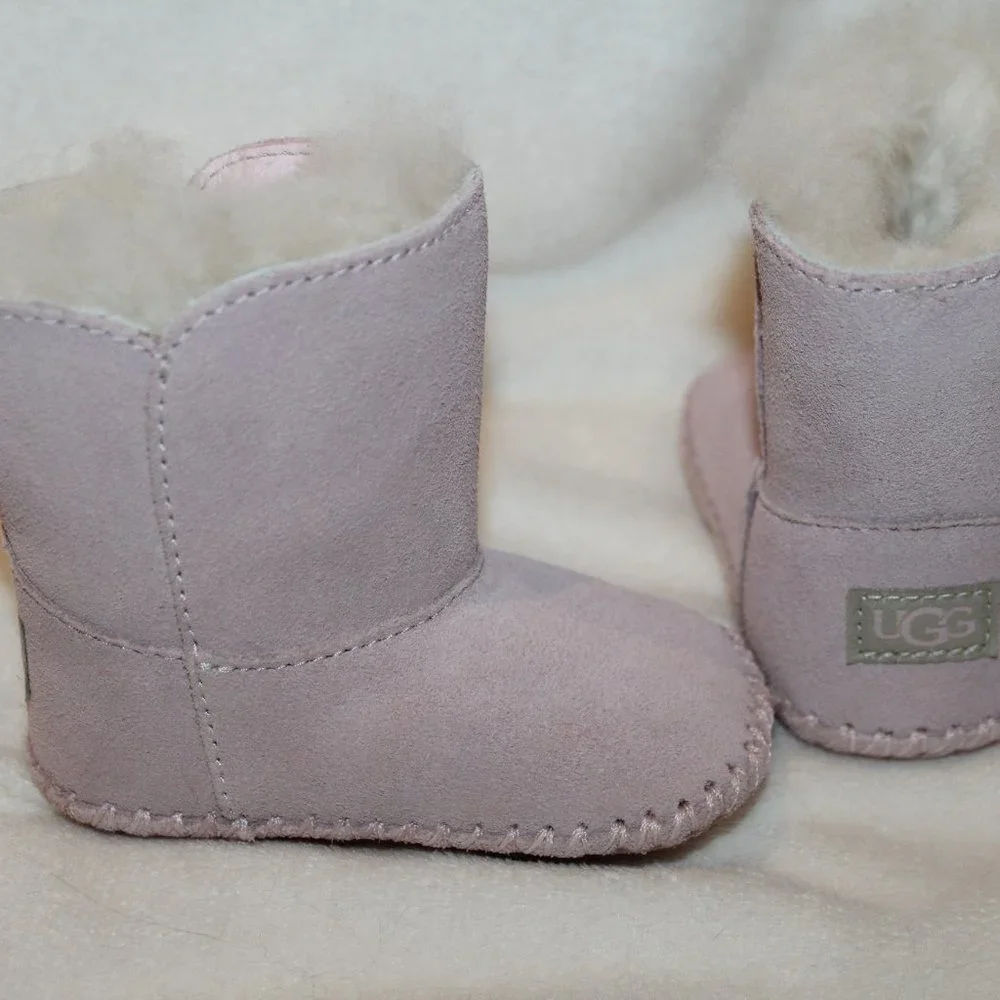 NIB‎ UGG INFANT SUEDE SHEARLING BOOTIES PINK